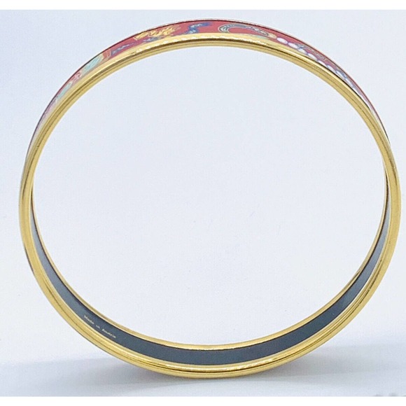 Hermes Emaille PM Bangle Gold Plated Red - Picture 4 of 4